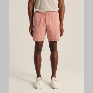 A&F Linen-Blend Pull-On Shorts - XS